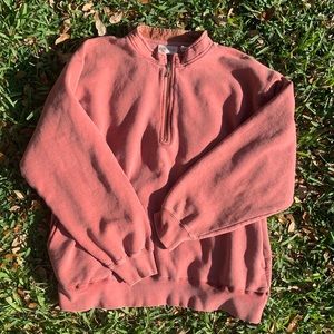Vintage Orvis Quarte zip pullover faded red
